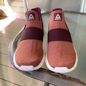 Brand new Reebok slip on sneakers size 11 burgundy